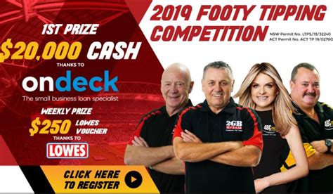 The Wide World of Sports Footy Tipping competition is underway and every 2GB host is involved. . 2gb tipping
